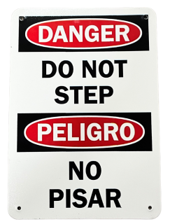 SIGN - DO NOT STEP