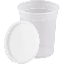 32 oz plastic container with lid