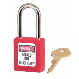 Red lock out pad lock