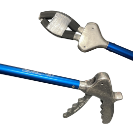 ANIMAL GRABBER, BLUE HANDLED TONGS