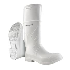 Dunlop White PVC Rubber Boots