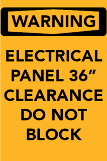 DECAL, ELECTRICAL CLEARANCE