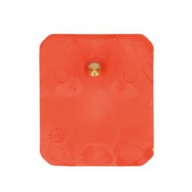 MS HOG TAG RED W/BUTTON BLANK