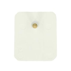 MS HOG TAG WHITE W/BUTTON BLANK